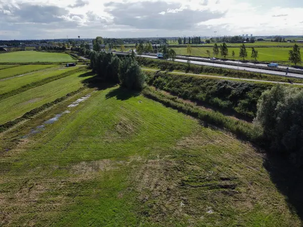 stock image Area in Moordrecht where research to widen the A20 freeway has found old World War II plane bombs type MC500 mk1 in the netherlands