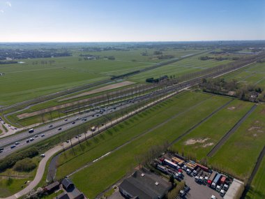 a20 motorway close to the newly built village of Cortelande in the Zuidplaspolder in the Netherlands