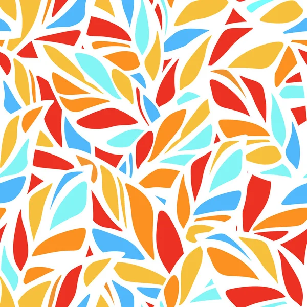 葉とシームレスな多色の花パターン レーザー切断装飾 ベクトル Print — ストックベクタ
