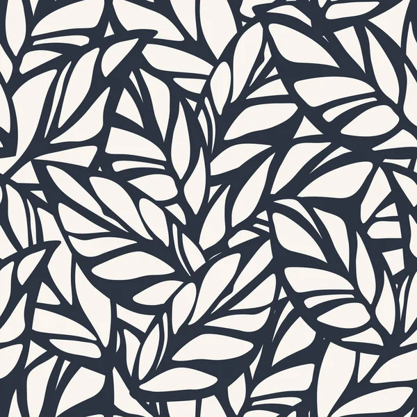 葉とシームレスな花模様 レーザー切断装飾 ベクトル Print — ストックベクタ
