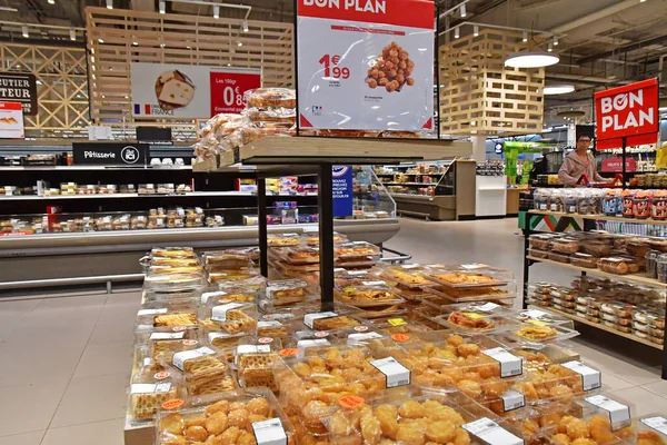 Paris France August 2022 Supermarket — Stock Photo, Image