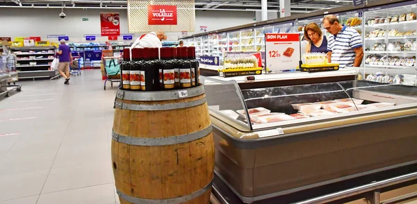 Paříž Francie Srpen 2022 Supermarket — Stock fotografie