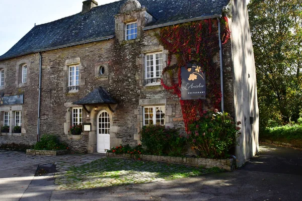 Rochefort Terre França Outubro 2022 Restaurante Antiga Aldeia — Fotografia de Stock