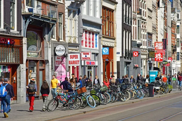 Amsterdam Paesi Bassi Maggio 2022 Centro Città Turistico — Foto Stock