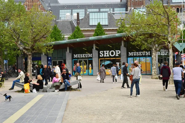 stock image Amsterdam, Netherlands - may 22 2022 : the museum shop in the museum district