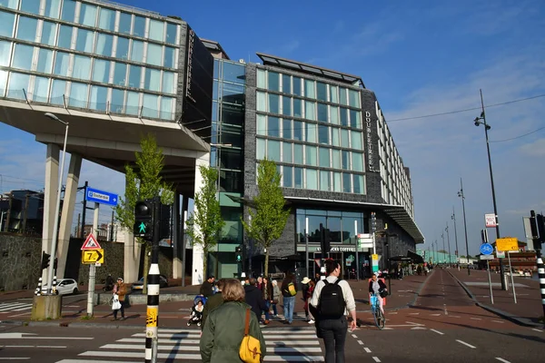 Амстердам Нидерланды Мая 2022 Года Отель Районе Центрального Вокзала — стоковое фото