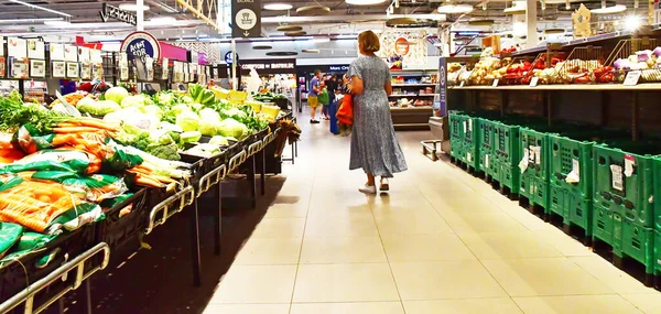 Париж Франция Августа 2022 Года Супермаркет — стоковое фото