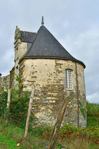 Rochefort Terre Fransa Ekim 2022 Eski Köydeki Kale — Stok fotoğraf