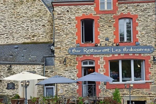 Rochefort Terre Francia Octubre 2022 Restaurante Casco Antiguo —  Fotos de Stock