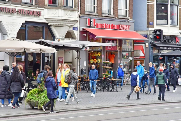 Amsterdam Netherlands May 2022 Damrak Touristy City Centre — Stockfoto