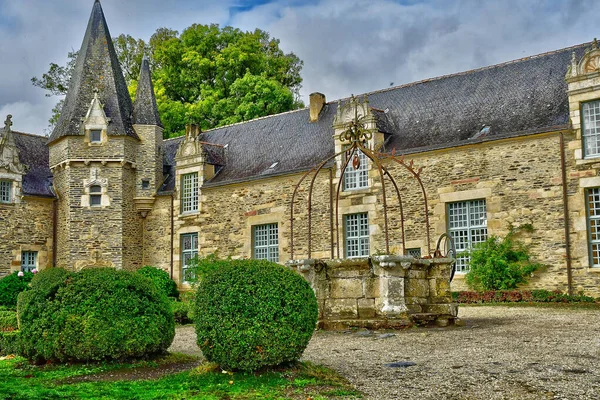 Rochefort Terre Francja Października 2022 Zamek Starej Wiosce — Zdjęcie stockowe