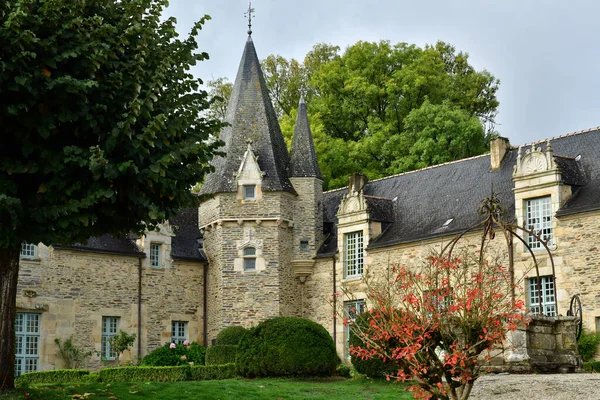 Rochefort Terre Francja Października 2022 Zamek Starej Wiosce — Zdjęcie stockowe