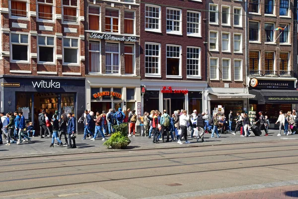 Amsterdam Netherlands May 2022 Damrak Touristy City Centre — Photo