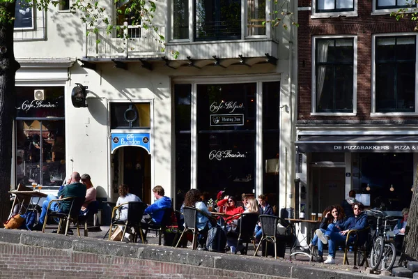 stock image Amsterdam, Netherlands - may 22 2022 : the touristy city centre