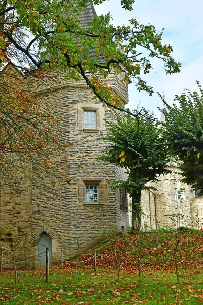Rochefort Terre Γαλλία Οκτωβρίου 2022 Κάστρο Στο Παλιό Χωριό — Φωτογραφία Αρχείου