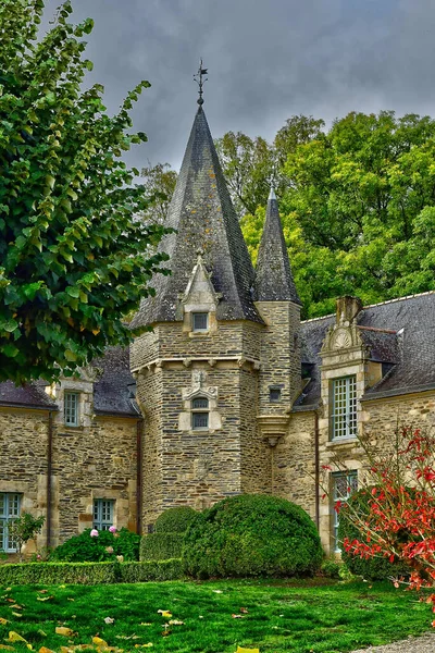 Rochefort Terre Francia Ottobre 2022 Castello Nel Centro Storico — Foto Stock