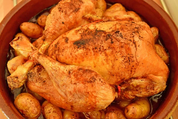 Magny Vexin Frankreich November 2022 Ein Gebratenes Huhn Einem Restaurant — Stockfoto