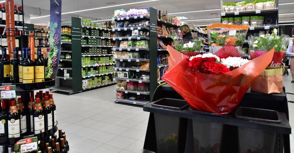 Sainte Marie Francie Října 2022 Supermarket Malebné Vesnici — Stock fotografie