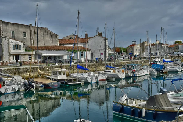 Saint Martin Frankrike Oktober 2022 Den Pittoreska Byn Och Båten — Stockfoto