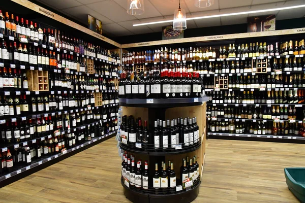 Sainte Marie Francie Října 2022 Víno Supermarketu — Stock fotografie