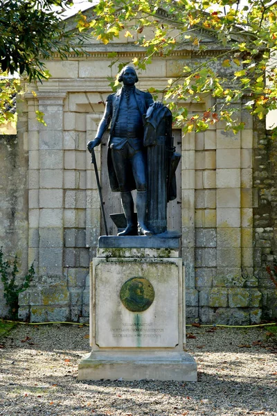 Сен Мартен Франция Октября 2022 Года Статуя Джорджа Вашингтона Отеле — стоковое фото
