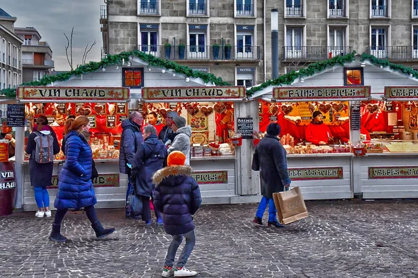 Rouen France December 2022 Christmas Market Historical City Center Winter — Stock fotografie