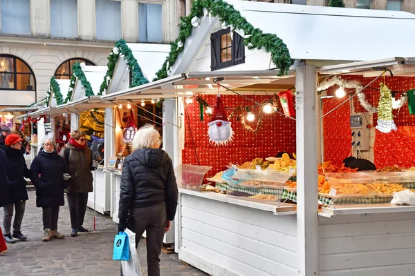 Rouen France December 2022 Christmas Market Historical City Center Winter — Stock fotografie