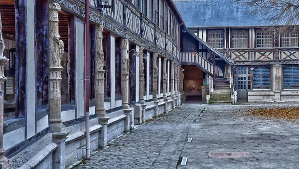 Rouen France December 2022 Aitre Saint Maclou Historical City Center — Stock Fotó