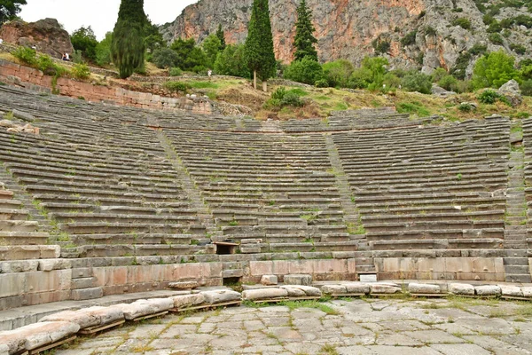 Delphi Greece August 2022 Theatre Archaeological Site — стоковое фото