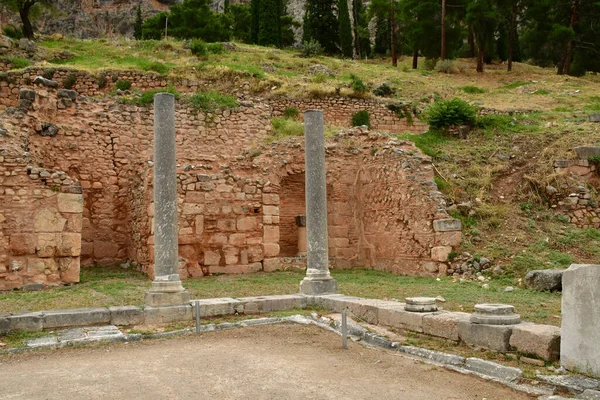Delphi Greece August 2022 Archaeological Site — стоковое фото