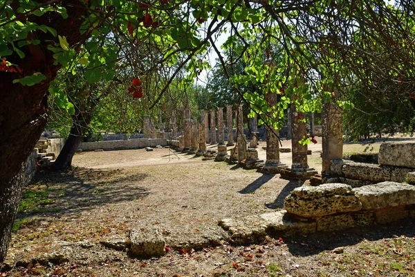 Ancient Olympia Greece August 2022 Archaeological Site — Foto Stock