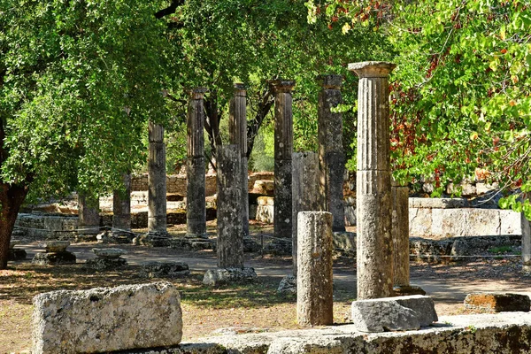 Ancient Olympia Greece August 2022 Archaeological Site — Zdjęcie stockowe