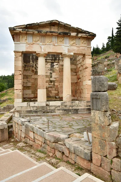 Delphi Greece August 2022 Athenian Treasury Archaeological Site — Stockfoto