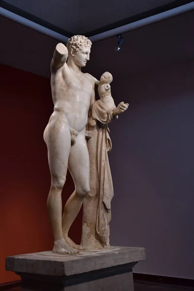 Ancient Olympia Greece August 2022 Hermes Praxiteles Museum Archaeological Site — Zdjęcie stockowe