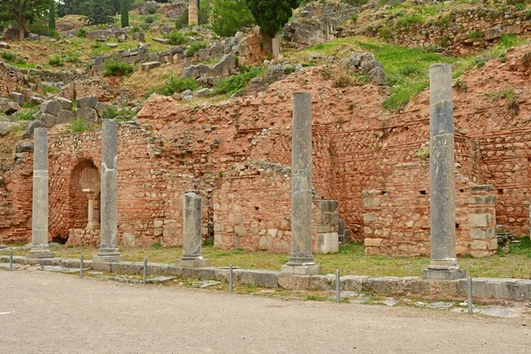 Delphi Greece August 2022 Archaeological Site — 图库照片