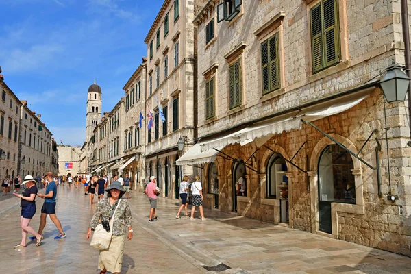 Dubrovnik Croatia August 2022 Stadun Street Picturesque Old City — Stock Photo, Image