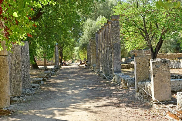 Ancient Olympia Greece August 2022 Archaeological Site — Stock Photo, Image