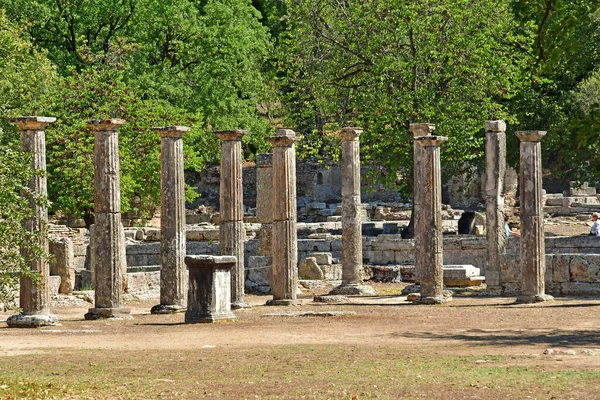 Ancient Olympia Greece August 2022 Archaeological Site — стоковое фото