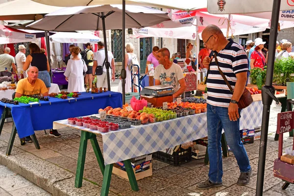 Dubrovnik Croatia August 2022 Picturesque Market Old City — Foto de Stock