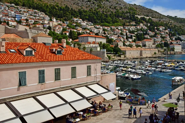 Dubrovnik Horvátország Augusztus 2022 Festői Régi Kikötő — Stock Fotó
