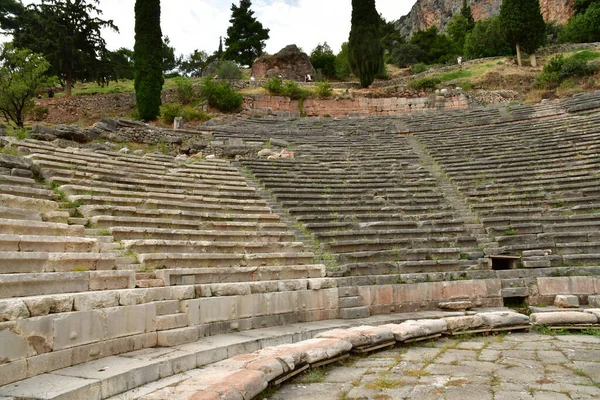 stock image Delphi; Greece - august 31 2022 : the theatre in the archaeological site