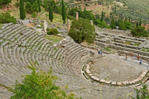 Delphi Greece August 2022 Theatre Archaeological Site — Zdjęcie stockowe