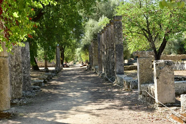 Ancient Olympia Greece August 2022 Archaeological Site — Stok fotoğraf