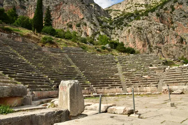 Delphi Greece August 2022 Theatre Archaeological Site — Stock Photo, Image