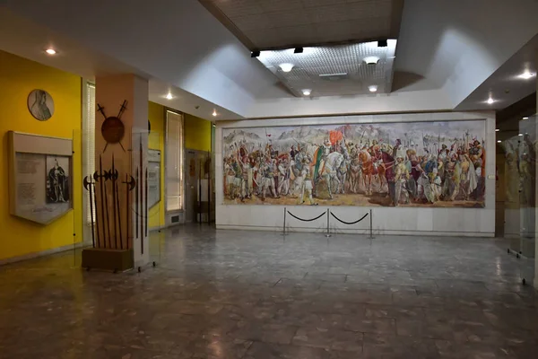 Tirana Albania August 2022 National Historical Museum — стоковое фото