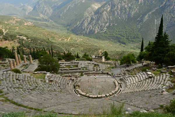 Delphi Greece August 2022 Archaeological Site — стоковое фото