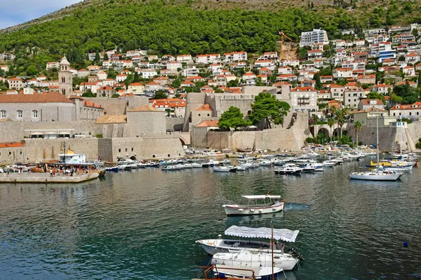 Dubrovnik Croatia August 2022 Picturesque Old Harbour — Stock fotografie
