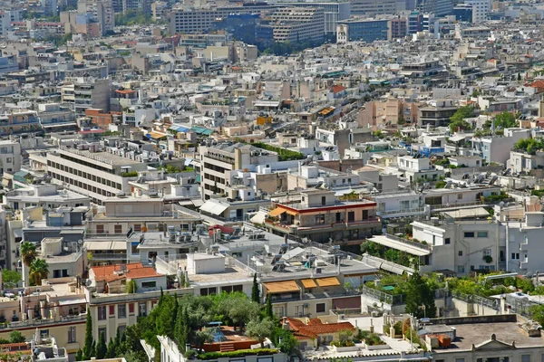 stock image Athens; Greece - august 29 2022 : the city view from the Acropolis