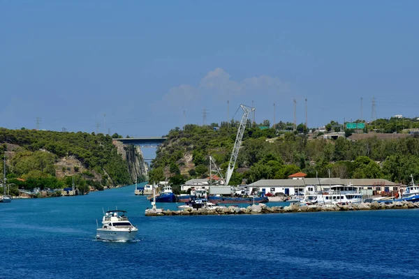 Corinth Greece August 2022 Picturesque Corinth Canal — Photo