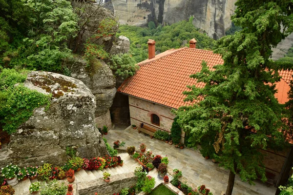 Kalambaka Greece August 2022 Saint Roussanou Holy Monastery — Stock fotografie